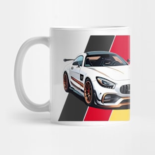 Mercedes amg with germany flag victor art Mug